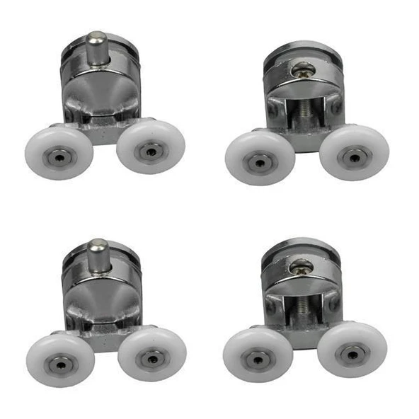 Duşakabin Tekerleği Metal Gövdeli Krom 4 lü Set Teker Çapı 22 mm ürün görseli 1