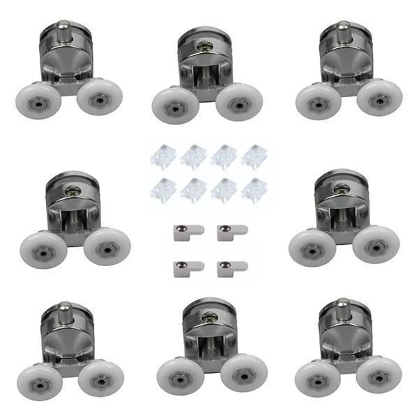 Duşakabin Tekerleği Metal Gövdeli 8 li Set Teker Çapı 22 mm ürün görseli 1