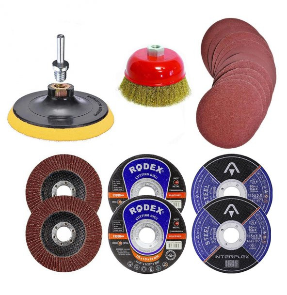 25 PARÇA Spiral Taşlama Cırt Zımpara İnox Metal Kesici Flap Disk ürün görseli 1
