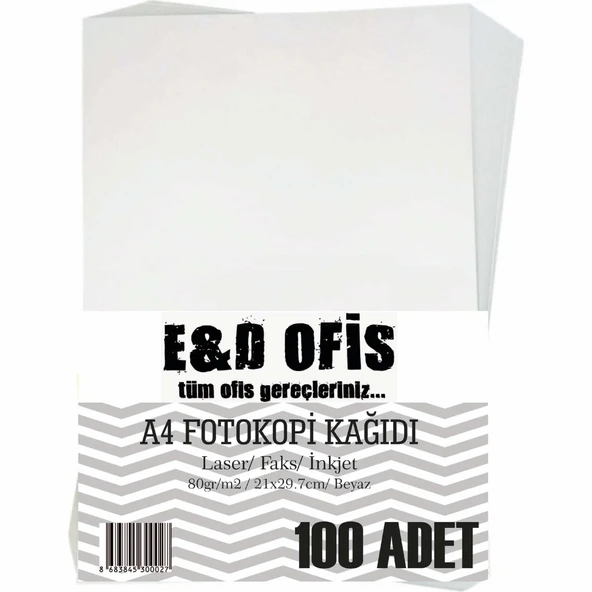 E&D Ofis A4 Fotokopi Kağıdı 100 Yaprak ürün görseli 1