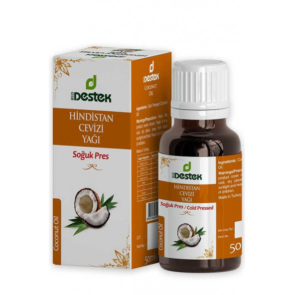 Destek Hindistan Cevizi Yağı (Soğuk Pres) 50 ml ürün görseli 1