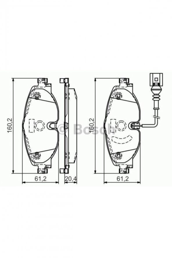 Bosch 0986494660 Ön Balata Golf7-a3-leon-tıguan-passat-octavıa-superb 12 0986tb3166 Volkswa ürün görseli 1