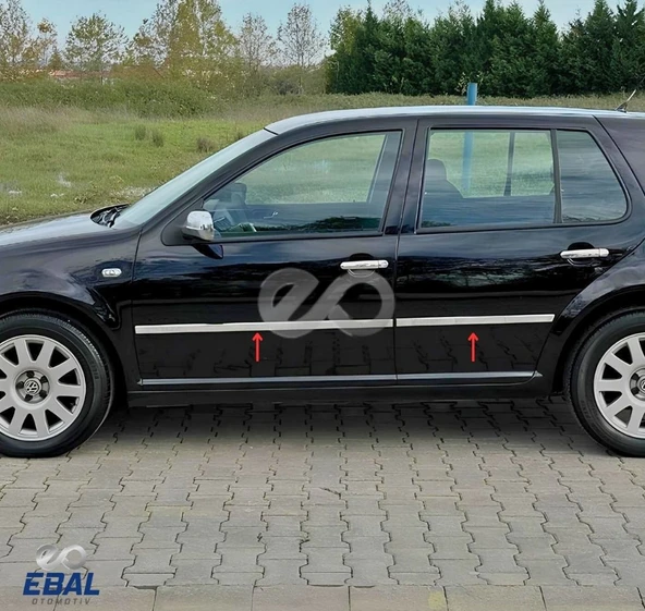 VW Golf 4 Krom Yan Kapı Çıtası 4 Kapı 1998-2004 P.Çelik - Resim 3