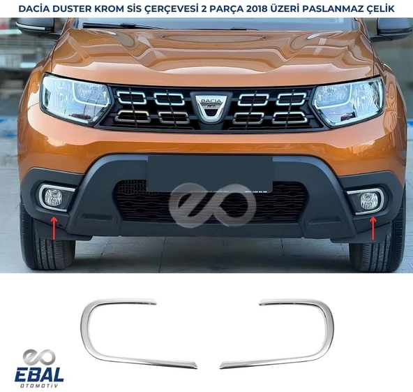 Dacia Duster Krom  Sis Farı Çerçevesi 2 Prç. 2018-2024 P.Çelik ürün görseli 1