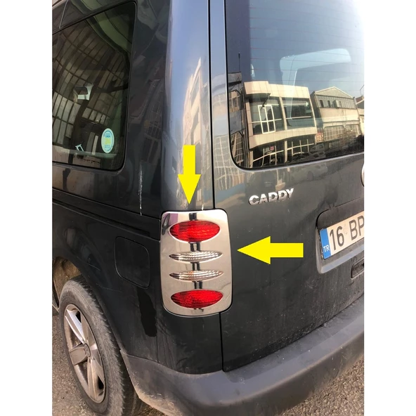 VW Caddy Krom Stop Çerçeve 2 Parça P.Çelik 2004-2015 Arası ürün görseli 1