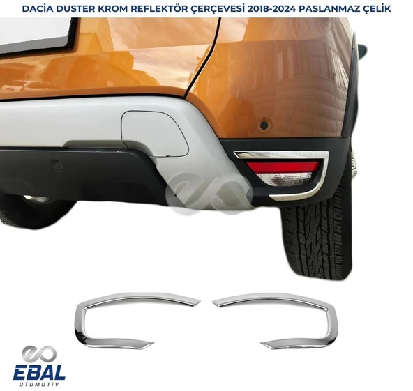 DACİA DUSTER KROM REFLEKTÖR ÇERÇEVESİ 2 Parça 2018-2024 P.Çelik ürün görseli 1
