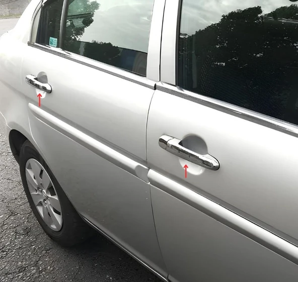 Hyundai Accent Era Krom Kapı Kolu 4 Kapı 2006 Üzeri Paslanmaz Çelik - Resim 4