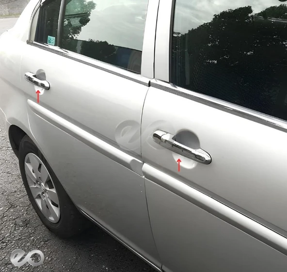Hyundai Accent Era Krom Kapı Kolu 4 Kapı 2006 Üzeri Paslanmaz Çelik - Resim 2