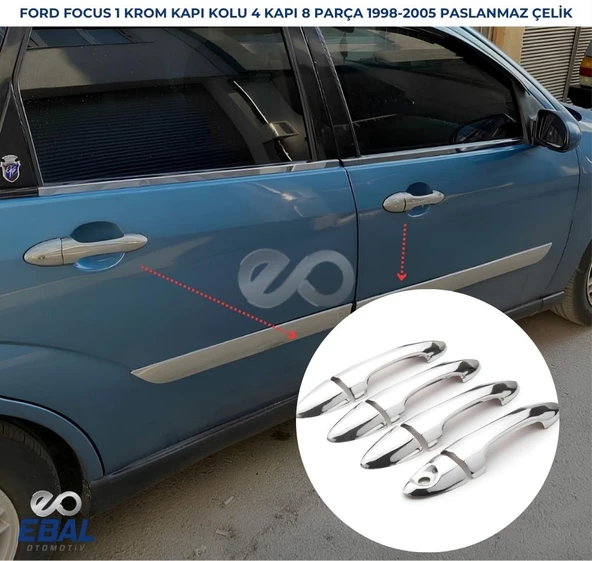 Ford Focus 1 ( HB) Krom Kapı Kolu 4 kapı 1998-2005 P.Çelik ürün görseli 1