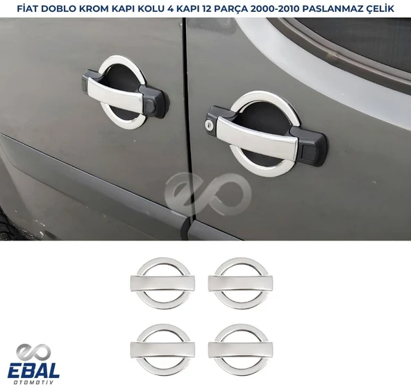Fiat Doblo Krom Kapı Kolu 4 kapı 2000-2010 P. Çelik ürün görseli 1