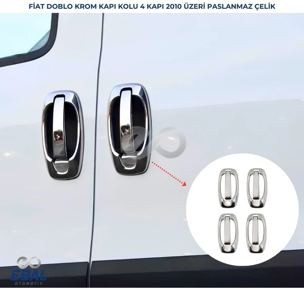 Fiat Fiorino Kapı Kolu+Çerçeve 4 Kapı 8 Parça 2008 Üzeri P. Çelik ürün görseli 1