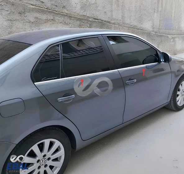 Vw Jetta Cam Çıtası 4 Parça  2006-2011  Paslanmaz Çelik - Resim 3