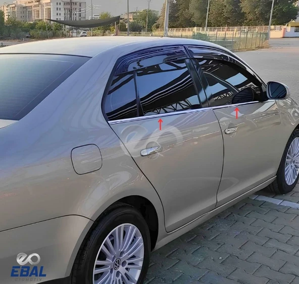 Vw Jetta Cam Çıtası 4 Parça  2006-2011  Paslanmaz Çelik - Resim 4
