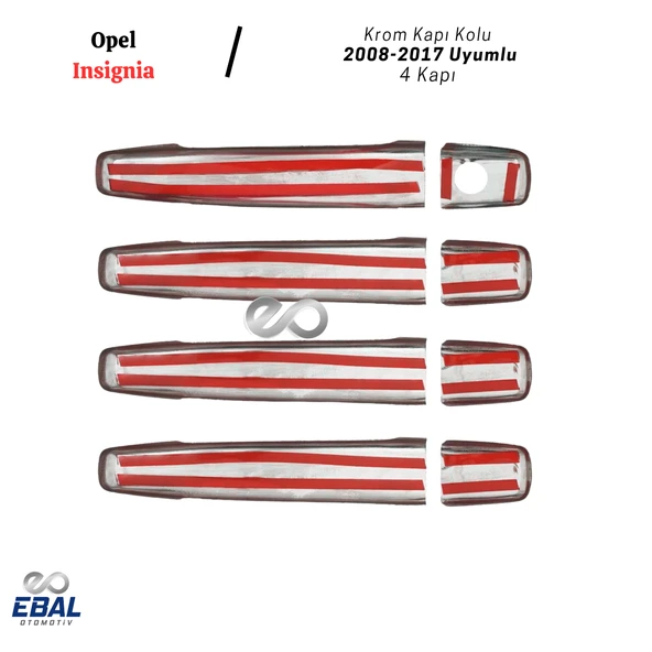 Opel Insignia Krom Kapı Kolu 4 Kapı 2008-2017 Arası P. Çelik - Resim 4