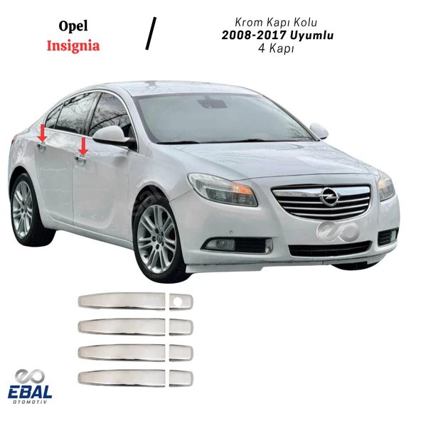 Opel Insignia Krom Kapı Kolu 4 Kapı 2008-2017 Arası P. Çelik - Resim 2