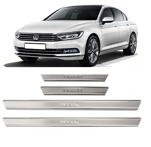 VW Passat 3C B8 Krom Kapı Eşiği  2015 Üzeri Paslanmaz Çelik ürün görseli 1