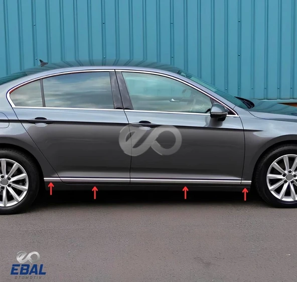 VW  Passat B8 Krom Yan Kapı Çıtası 8 Parça 2015 Üzeri P.Çelik - Resim 2
