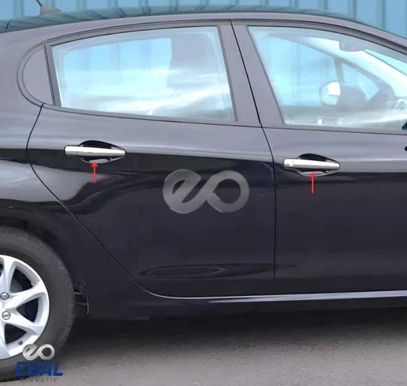 Peugeot 5008 Krom Kapı Kolu  4 kapı 2009-2016 Paslanmaz Çelik - Resim 3