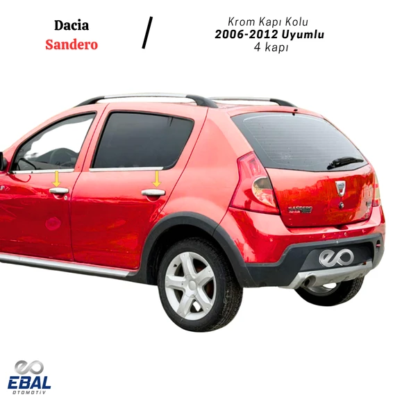 Dacia Sandero Krom Kapı Kolu 4 Kapı 2006-2012 Arası P.Çelik - Resim 2