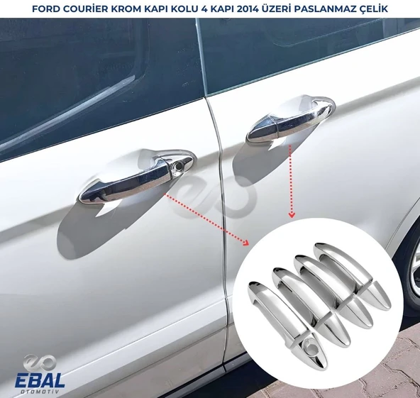 Ford Tourneo Courier Krom Kapı Kolu 4 Kapı 2014-2023 P.Çelik ürün görseli 1