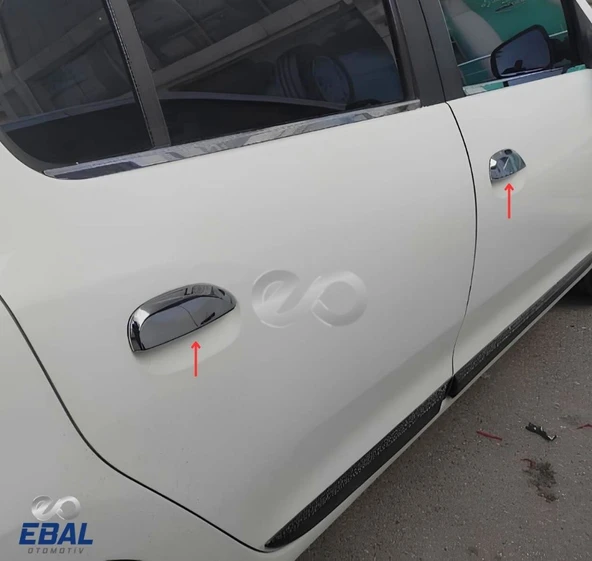 Renault Clio 4 Symbol Krom Kapı Kolu 4 Kapı 2013 Üzeri P. Çelik - Resim 2