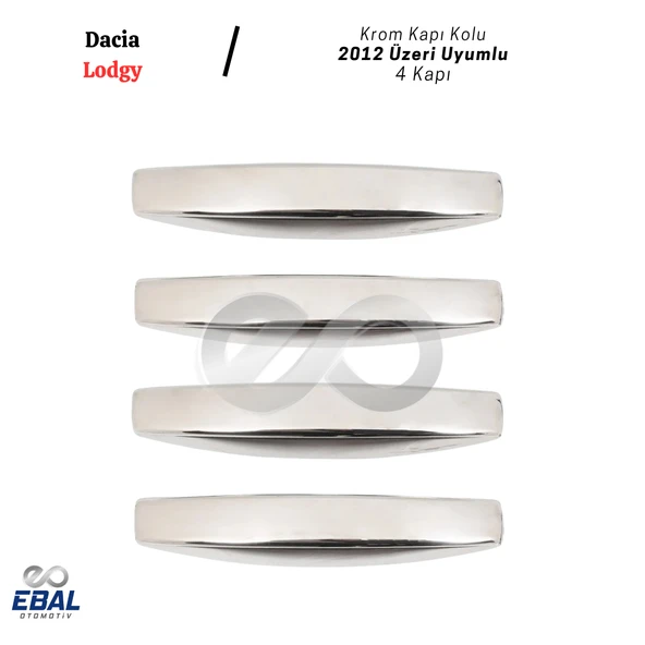 Dacia Lodgy Krom Kapı Kolu 4 Kapı 2012 Üzeri Paslanmaz Çelik - Resim 3