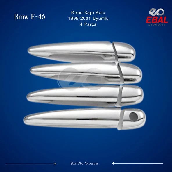 Bmw E-46 Krom Kapı Kolu 4 Kapı 1998-2001 P.çelik - Resim 4