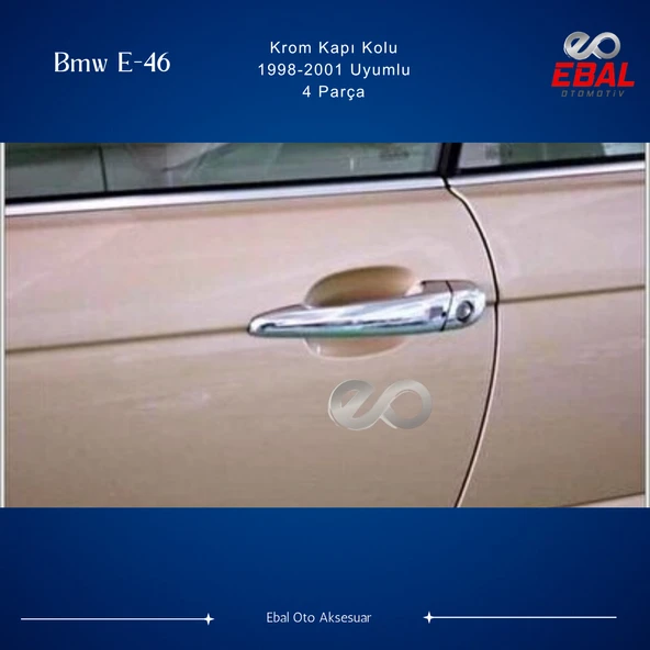 Bmw E-46 Krom Kapı Kolu 4 Kapı 1998-2001 P.çelik - Resim 3