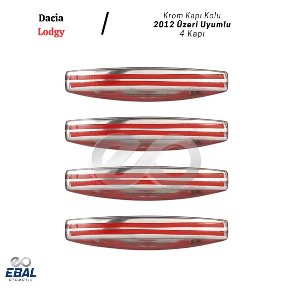 Dacia Lodgy Krom Kapı Kolu 4 Kapı 2012 Üzeri Paslanmaz Çelik - Resim 4