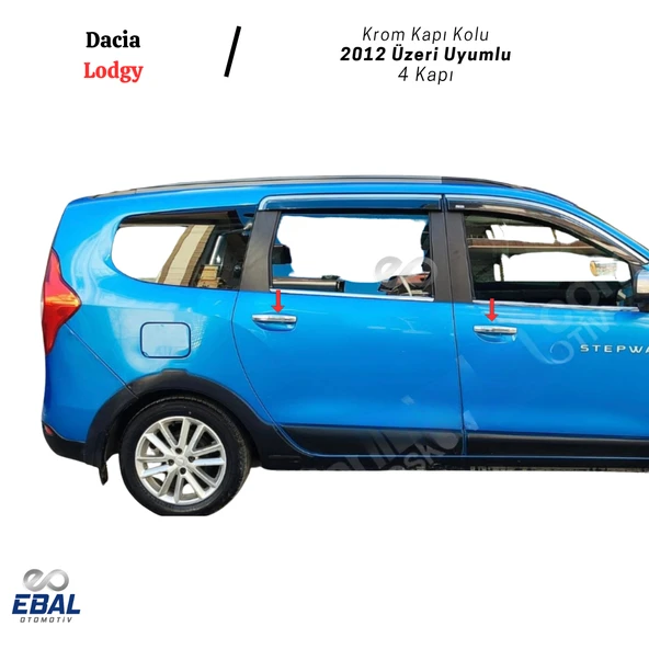 Dacia Lodgy Krom Kapı Kolu 4 Kapı 2012 Üzeri Paslanmaz Çelik - Resim 2