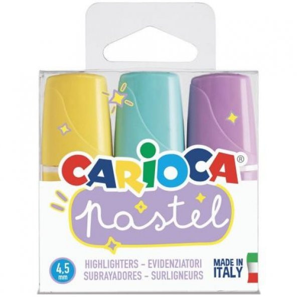 Carioca Fosforlu Kalem Mini Pastel 3 Lü 43168 ürün görseli 1