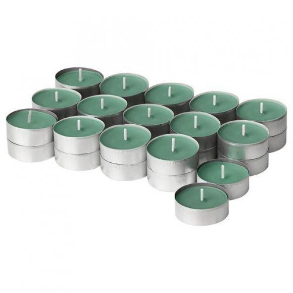 30 Lu Çimen ,Baharat Kokulu Mum MeridyenDukkan Çim Kokusu Mini Mum 3.8 Cm Açık Yeşil ürün görseli 1