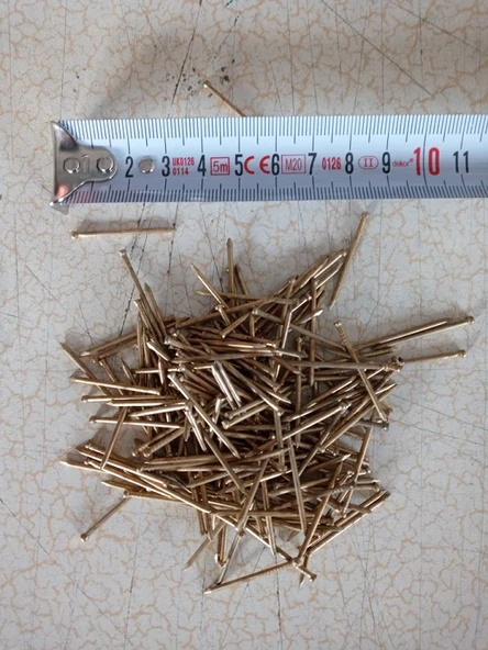 1 KĞ - 3 CM.LİK TEL ÇİVİ-SARI-TEPESİZ-BAŞSIZ ürün görseli 1