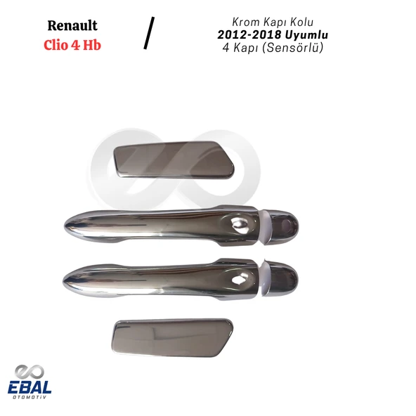 Renault Clio 4 Hb Krom Kapı Kolu 4 Kapı 2012-2018 P.Çelik (sensörlü) - Resim 4