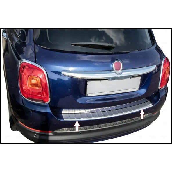 Fiat 500X Krom Arka Tampon Üstü Koruma P.ÇELİK 2014 üzeri ürün görseli 1