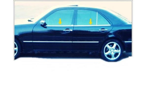 Mercedes E Klasse W210 Krom Cam Çıtası 4 prç. 1995-2002 P. Çelik ürün görseli 1