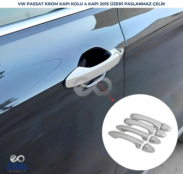 Vw Passat B8 Krom Kapı Kolu 4 Kapı 2015 Üzeri P. Çelik ürün görseli 1