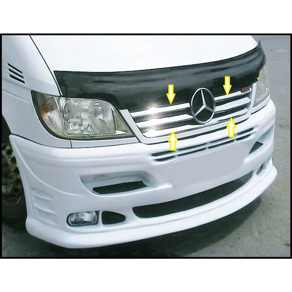 Mercedes Sprinter W901 Krom Ön Panjur 6 prç. 2003-2006 P. Çelik ürün görseli 1