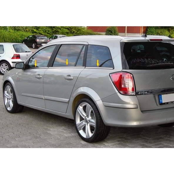 Opel Astra H Krom Cam Çıtası 6 prç. 2004-2010 Arası P. Çelik (SW) ürün görseli 1