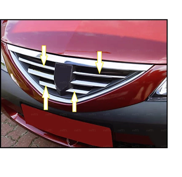 Dacia Logan Krom Ön Panjur 6 prç. 2005-2011 P. Çelik ürün görseli 1