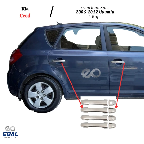 Kia Ceed Krom Kapı Kolu 4 Kapı 2006-2012 Arası Uyumlu P. Çelik - Resim 2