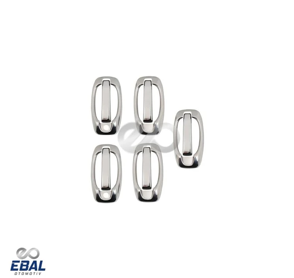 Opel Combo Krom Kapı Kolu 5 Kapı 10 Parça (SET) 2012-2018 Paslanmaz Çelik - Resim 2