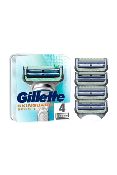 Gillette Skinguard Sensitive 4 Adet Yedek Tıraş Bıçağı ürün görseli 1