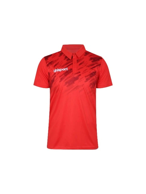 Uhlsport Brush Kırmızı Erkek Polo Yaka T-Shirt ürün görseli 1