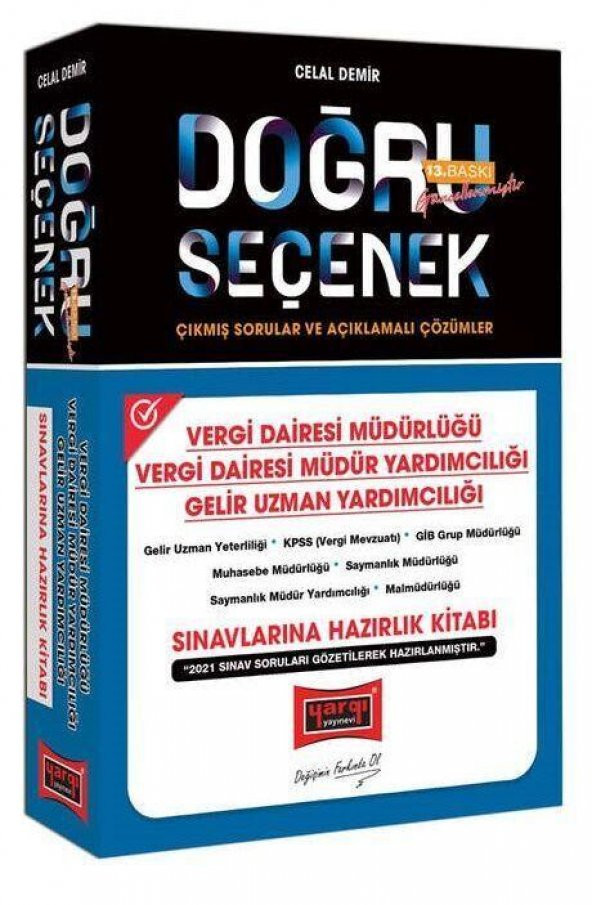 Doğru Seçenek Vergi Dairesi Müd. Müdür Yardımcılığı Gelir Uzman Yard. Sınavlarına Haz Kitabı Yargı ürün görseli 1