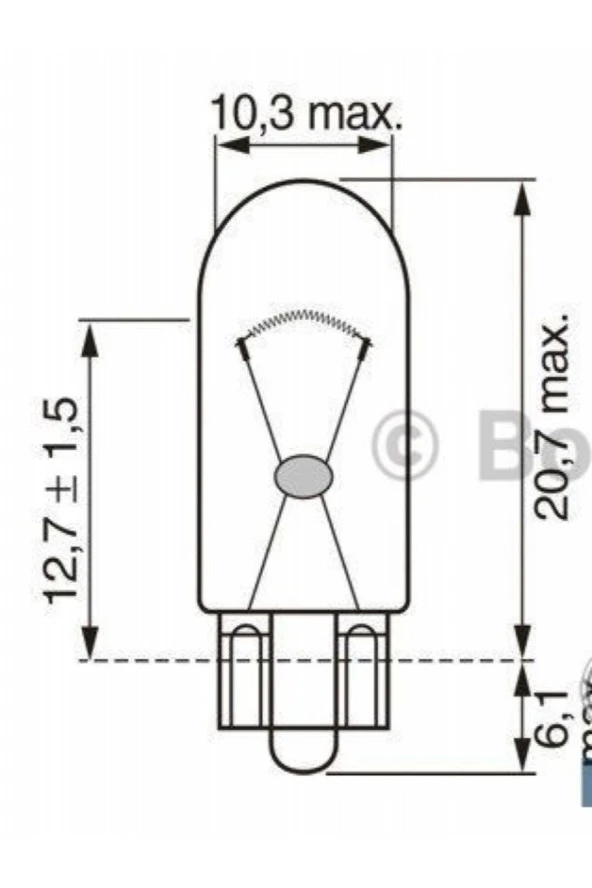 1987302205 Ampül Eco [12v] W16w Stop Dipsiz W2.1x9.5d [10 Adet] ürün görseli 1