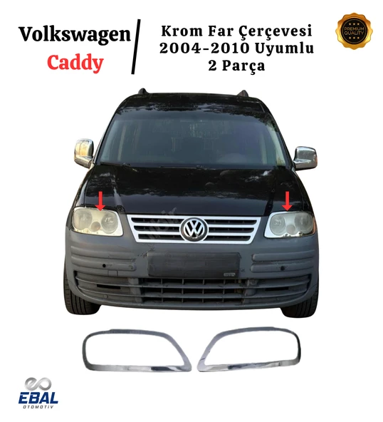 Vw Caddy Krom Far Çerçevesi 2 Parça 2004-2010 Arası P.çelik ürün görseli 1