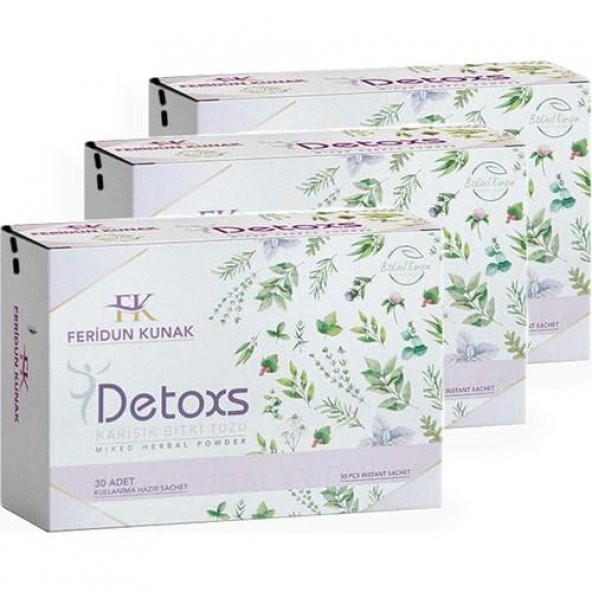 Feridun Kunak Detoxs Çayı Karışık Bitki Tozu 30 Şase 3lü ürün görseli 1
