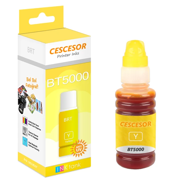 Brother Bt5000 Sarı Muadil Mürekkep - 70 Ml - Cescesor ürün görseli 1