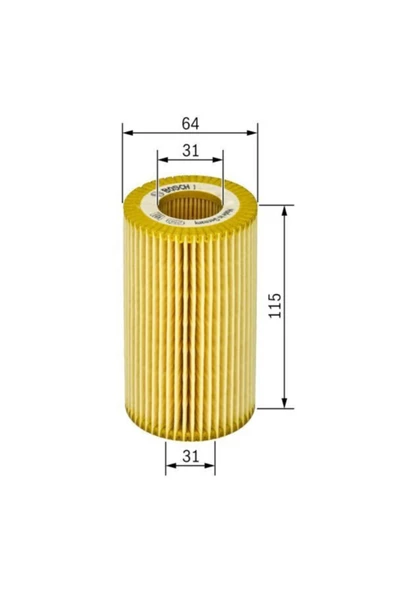 Bosch 1457429119 0986tf0128 Yağ Filtresi Bmw E46 00/05 Landrover 2.0 Td4 F026408733 Bmw ürün görseli 1
